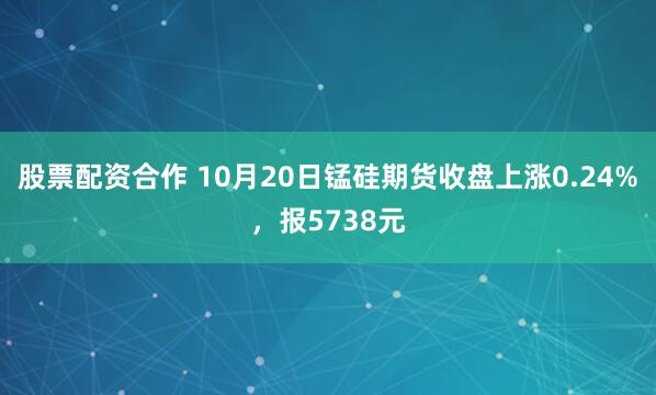 股票配资合作 10月20日锰硅期货收盘上涨0.24%，报5738元